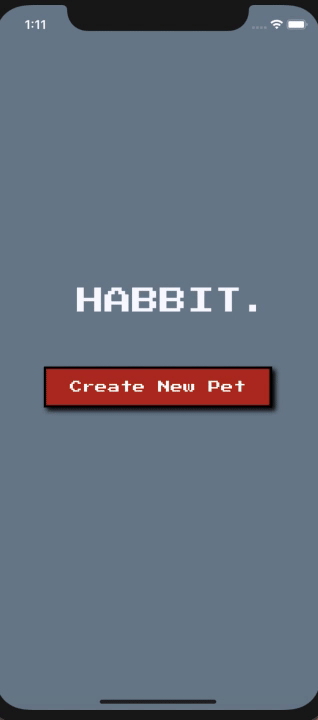 Screen recording of Habbit mobile application.